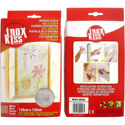 Inox Kiss MOS8002 Αυτοκόλλητη Σταθερή Σίτα Παραθύρου Πλαστική 130x150cm