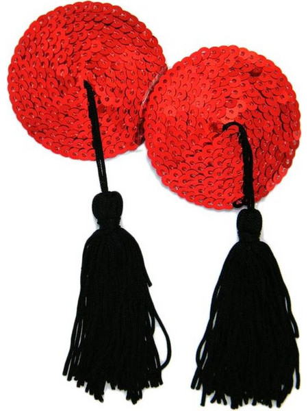 Red Heart Tassel Adhesive Nipple Cover