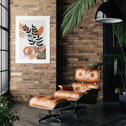 ΑΦΙΣΑ WALL-DESIGN MINIMAL BOHO 1 49504 (PVC/PLEXIGLASS ΑΣΠΡΗ ΚΟΡΝΙΖΑ ΜΕ ΠΛΑΙΣΙΟ) 50x70cm