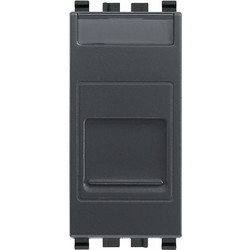 Αντάπτορας RJ45 Keystone και Θύρα Προστασίας Γκρί Eikon