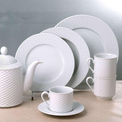 Cryspo Trio Σετ Πιάτα Φαγητού Πορσελάνης Polo White 72τμχ