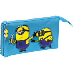 Minions Minionstatic Κασετίνα με 3 Θήκες Μπλε S4306299