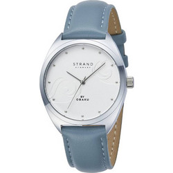 Strand by Obaku Γυναικείο Ρολόι με Γαλάζιο Δερμάτινο Λουράκι S719LXCIRA