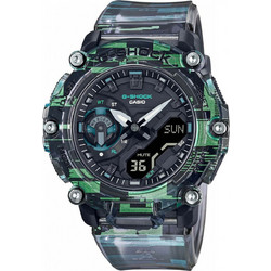 Casio G-Shock Ανδρικό Ρολόι Χρονογράφος με Πολύχρωμο Καουτσούκ Λουράκι