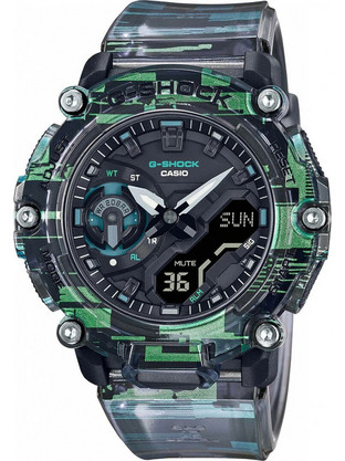 Casio G-Shock Ανδρικό Ρολόι Χρονογράφος με Πολύχρωμο Καουτσούκ Λουράκι