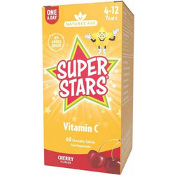 Natures Aid Super Stars Vitamin C 60 Μασώμενα Δισκία