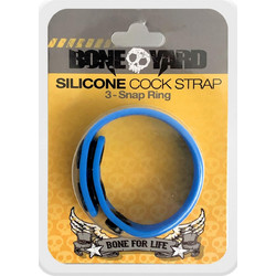 Boneyard Cock Ring Strap Ρυθμιζόμενα Δαχτυλίδι Πέους & Όρχεων Σιλικόνης 8.3cm Μπλε