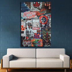 Πίνακας σε καμβά - Street Art - Boris Johnson poster - 30 x 45 εκ