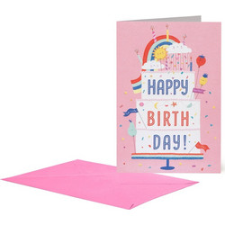 Ευχετήρια κάρτα με φάκελο Legami - Happy Birthday Cake 17x11.5 εκ