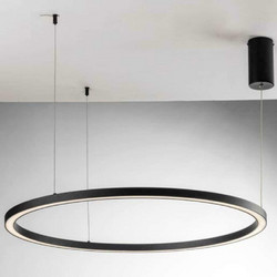 LUCE LED-HOOP-S80-NER Κρεμαστό Φωτιστικό Οροφής Μονόφωτο LED Μαύρο