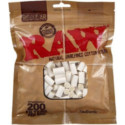 ΦΙΛΤΡΑ RAW ΦΥΣΙΚΟ ΑΚΑΤΕΡΓΑΣΤΟ REGULAR 8mm 200 ΤΕΜ