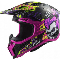LS2 MX703 X-Force Fireskull Carbon Violet Κράνος Μηχανής Motocross 1200gr
