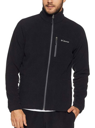Columbia Fast Trek Ανδρική Ζακέτα Fleece με Φερμουάρ Μαύρη AM3039-010