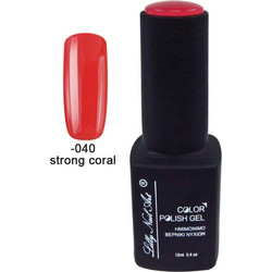 Lilly Nail Art Color Gel Strong Coral Ημιμόνιμο Βερνίκι Νυχιών 12ml