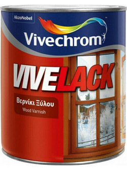 Vivechrom Vivelack 501 Βερνίκι Επιφάνειας Ξύλου Διαλύτου Gloss Διάφανο 0.75lt