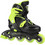 Nils Extreme Inline Αυξομειούμενα Rollers Παιδικά Μαύρα Πράσινα NA0321