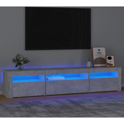 vidaXL Έπιπλο Τηλεόρασης Ξύλινο Γκρι με Φωτισμό Led Μ195xΠ35xΥ40cm 3152741