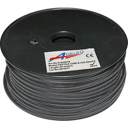 Adeleq Καλώδιο Κορδόνι Διακοσμητικό 2x0.50mm2 Τιμή Ανά Μέτρο Γκρι Γραφίτης 9-025019