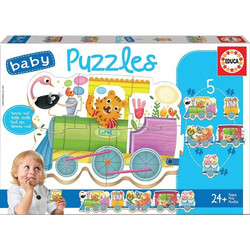 Παιδικό Puzzle Educa Baby Puzzles Animals Train 2x3 + 2x4 + 5 Κομμάτια