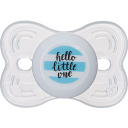 Ορθοδοντική Πιπίλα Σιλικόνης 6-18m Hello Little One Διάφανο Σιέλ