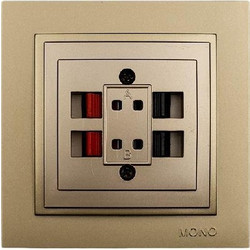 Πρίζα ηχείων Mono Electric σειρά Despina Metallic τιτάνιο - 505-002205142