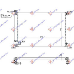 Ψυγειο (RX400) 3.3-24V Hybrid (675x475x22) Lexus Rx 330/350/400 03-09 - 084406320
