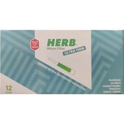 HERB Micro Filter Ultra Thin 12 Πίπες για Slim ή Στριφτό Τσιγάρο