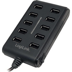 Logilink UA0125 USB Hub 2.0 USB-A με 10 Θύρες USB-A & Εξωτερική Παροχή Ρεύματος