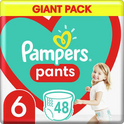 Pampers Pants Πάνες Βρακάκι No6 15+kg 48τμχ