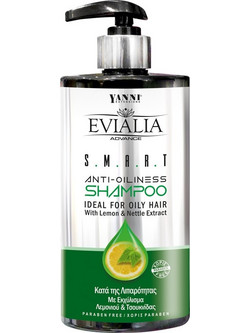 Yanni Extensions Evialia S.M.A.R.T. Anti-Oilinnes Σαμπουάν για Επανόρθωση για Λιπαρά Μαλλιά 500ml