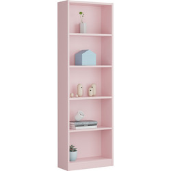 ΒΙΒΛΙΟΘΗΚΗ ΡΟΖ Πλάτος:52cm x Βάθος:25cm x Ύψος:180cm