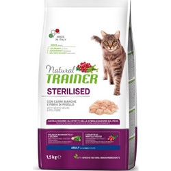 Natural Trainer Adult Sterilised with White Meats 1.5kg