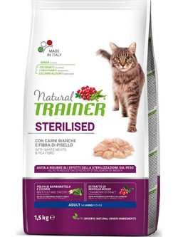 Natural Trainer Adult Sterilised with White Meats 1.5kg