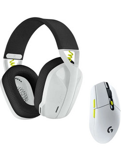 Logitech G435 & G305 Ασύρματο Gaming Headset Over Ear White Black Set