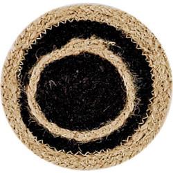 Σουβέρ Coaster 233 (Σετ 4τμχ) Black-Beige Kentia Jute
