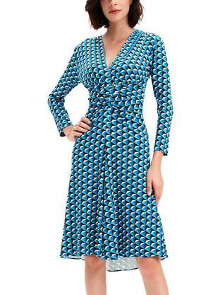 Diane Von Furstenberg Midi Καθημερινό Φόρεμα Κρουαζέ Πολύχρωμο DVFDL1R029FGSGT