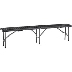 Παγκάκι πτυσσόμενο μαύρο 180x25x43cm Evigri TBL180/BBL