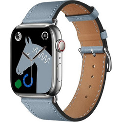 Hoco WA17 Elegant Λουράκι Δερμάτινο Grey (Apple Watch 38 / 40 / 41mm)