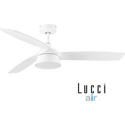 Beacon Lucci Air Bronx Ανεμιστήρας Οροφής 133cm 20W με Φως & Τηλεχειριστήριο Λευκός