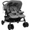 vidaXL Twin Καρότσι για Δίδυμα Grey 10341
