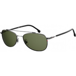 Carrera 224/S KJ1/UC Ανδρικά Γυαλιά Ηλίου Aviator Μεταλλικά Ασημί με Πράσινο Polarized Φακό
