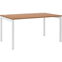 Γραφείο Column Walnut (Λευκός σκελετός) 140x80cm