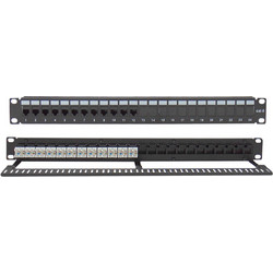 PATCH PANEL CAT6 UTP 12P 19" 1U ΜΕ ΟΔΗΓΟ ΚΑΛΩΔΙΩΝ LANCOM 04.024.0058