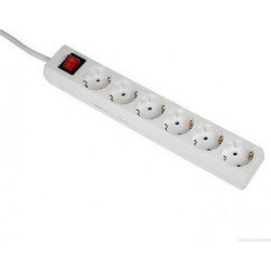 Value Power Strip 6-way with Switch white 3m 19.99.1085