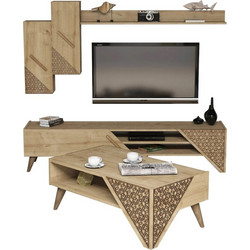 ΣΥΝΘΕΣΗ ΣΑΛΟΝΙΟΥ ΜΕΛΑΜΙΝΗΣ 2 ΤΜΧ ΦΥΣΙΚΟ OAK HM11849.01