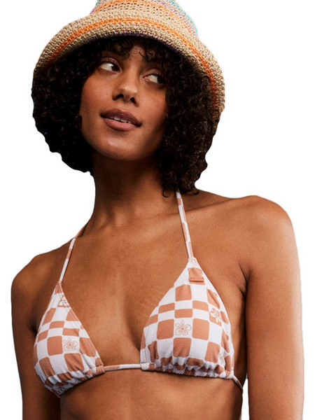 Roxy Check It Bikini Top Τριγωνάκι Ροζ ERJX304918-CKL5