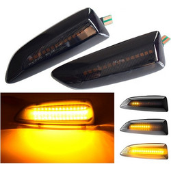 Σετ Led Dynamic Smoke Φλας 2τμχ για Opel Vauxhall Μοντέλα OEM D0235-28-4 - Μαύρο