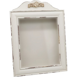 ΣΤΕΦΑΝΟΘΗΚΗ ΞΥΛΙΝΗ 25Χ35ΕΚ. FLOWERS-COTTAGE WHITE KORRES CRAFT- 239-501-63