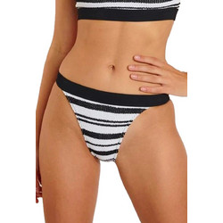 Banana Moon Bikini Slip Μαύρο Λευκό MELEA-WAFFLESTR-0071