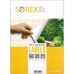 Sorex Α4 100 Φύλλα (4/ Φύλλο) Αυτοκόλλητες Ετικέτες